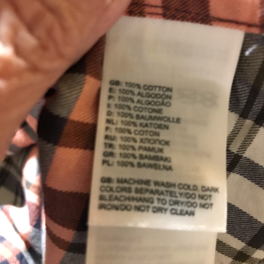 The Northface shirt size XL multicolor plaid flannel with roll tab sleeves - Picture 8 of 10